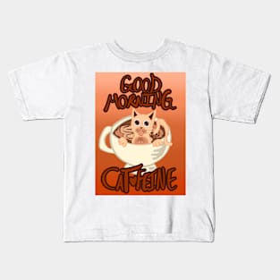 Good Morning Cat•Feine V39 Kids T-Shirt